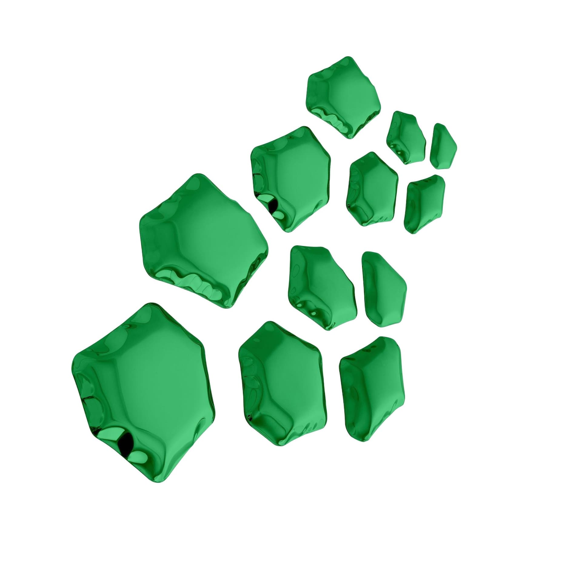 set of twelve KAMYKI wall hooks green, Zieta Studio