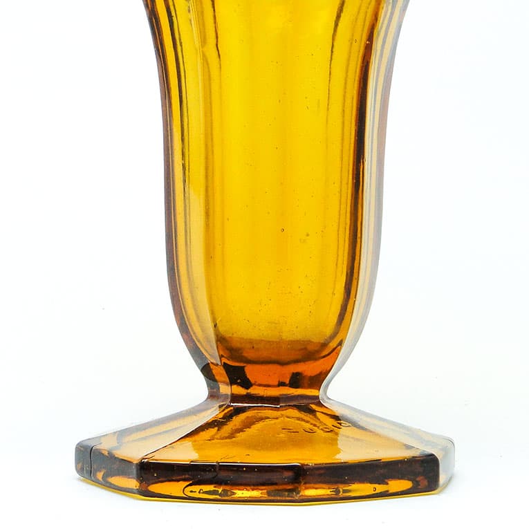 Wazon Art Deco, szkło miodowe, Val Saint Lambert, Belgia, lata 60. - 112318