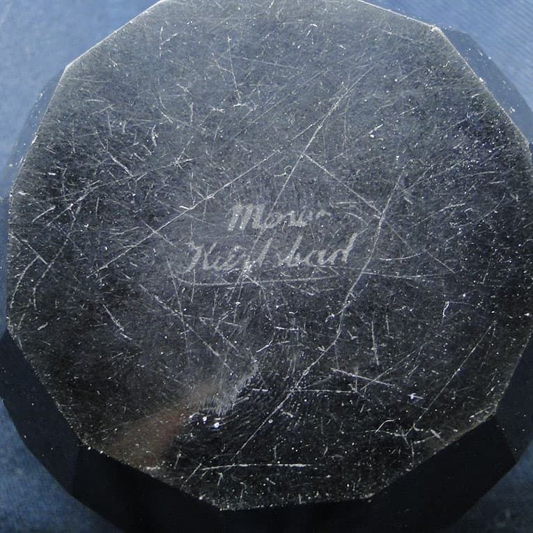 Wazon Art Deco, szkło ametystowe, oroplastyka złocona, Moser, Czechosłowacja, lata 30. - 112392