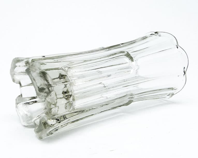 Wazon Mid-century modern, szkło rozalinowe prasowane, Polska, lata 50. - 112412