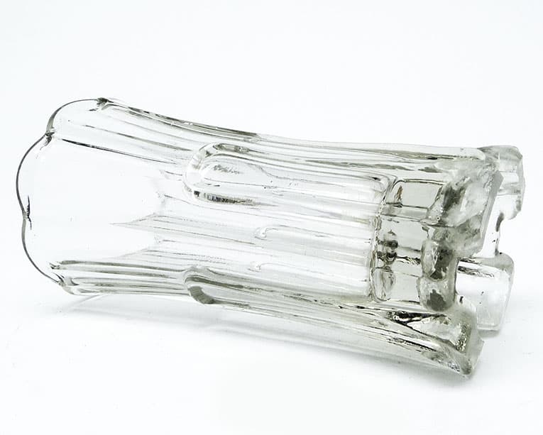 Wazon Mid-century modern, szkło rozalinowe prasowane, Polska, lata 50. - 112413