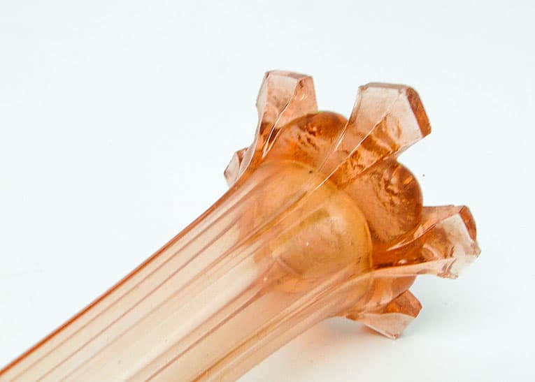 Wazon Art Nouveau, szkło rozalinowe prasowane, Szwecja, lata 30. - 112515