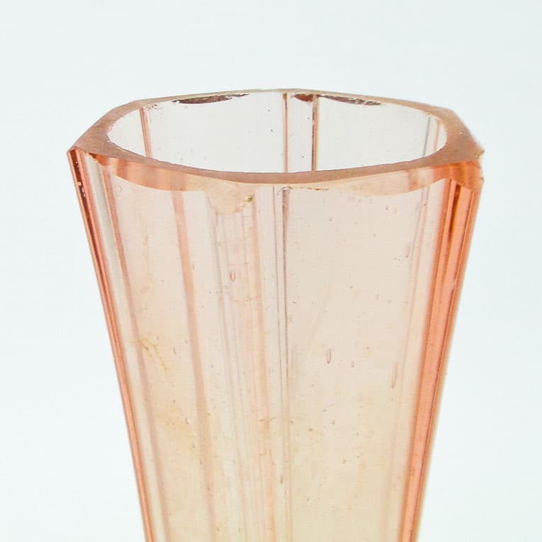 Wazon Art Nouveau, szkło rozalinowe prasowane, Szwecja, lata 30. - 112510