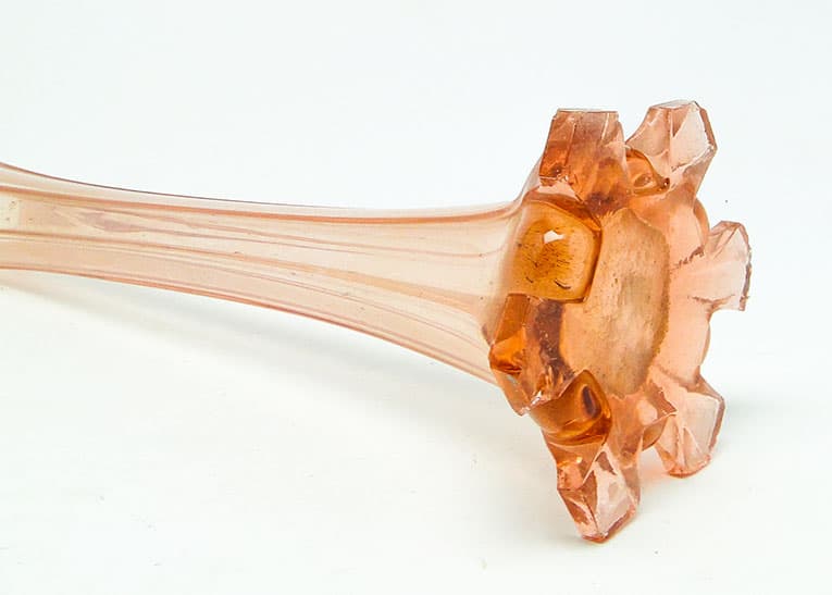 Wazon Art Nouveau, szkło rozalinowe prasowane, Szwecja, lata 30. - 112512