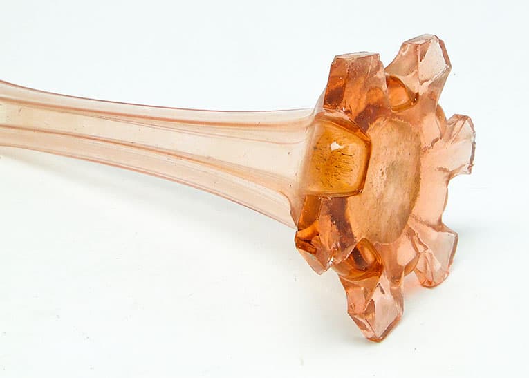 Wazon Art Nouveau, szkło rozalinowe prasowane, Szwecja, lata 30. - 112514