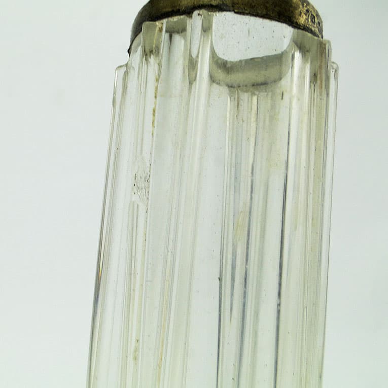 Wazon secesyjny, szkło zielone, srebrne okucie, Wielka Brytania, początek XX w. - 112528