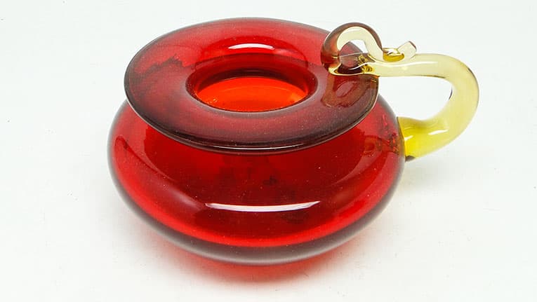 Kaganek modernizm, szkło, proj. B. Świstacka, Polska, lata 70. - 112615