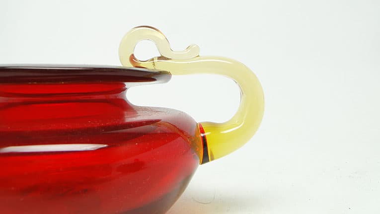 Kaganek modernizm, szkło, proj. B. Świstacka, Polska, lata 70. - 112614