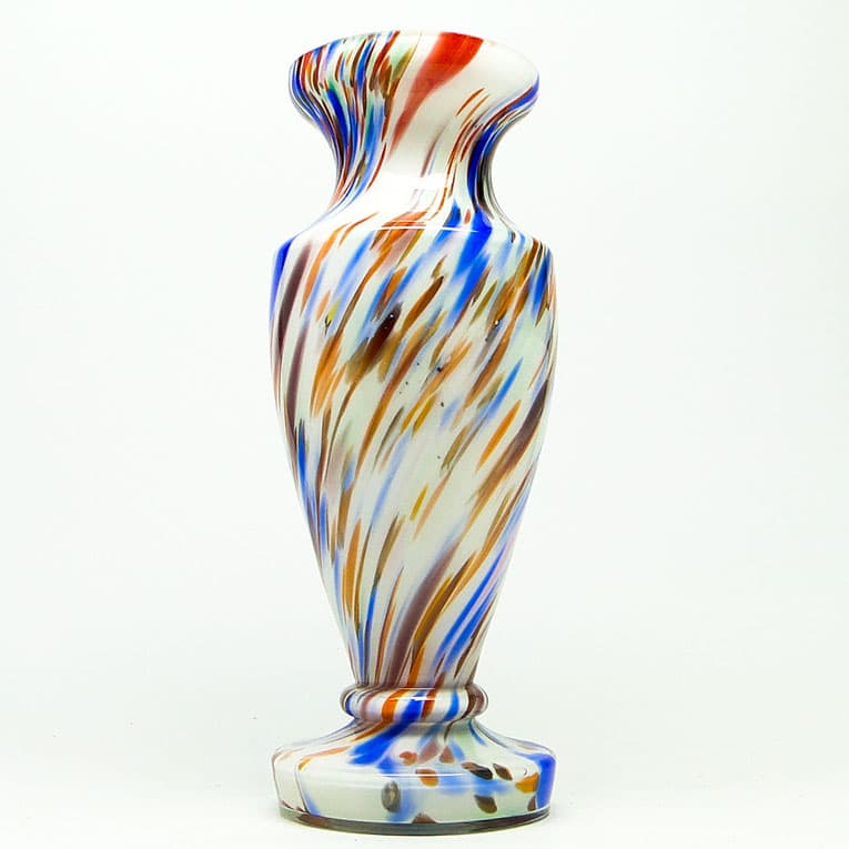 Art Deco vase, spatterglass, Bohemia, Czechoslovakia, 1950s. - 112618
