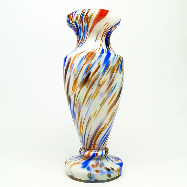 Art Deco vase, spatterglass, Bohemia, Czechoslovakia, 1950s. - 112619