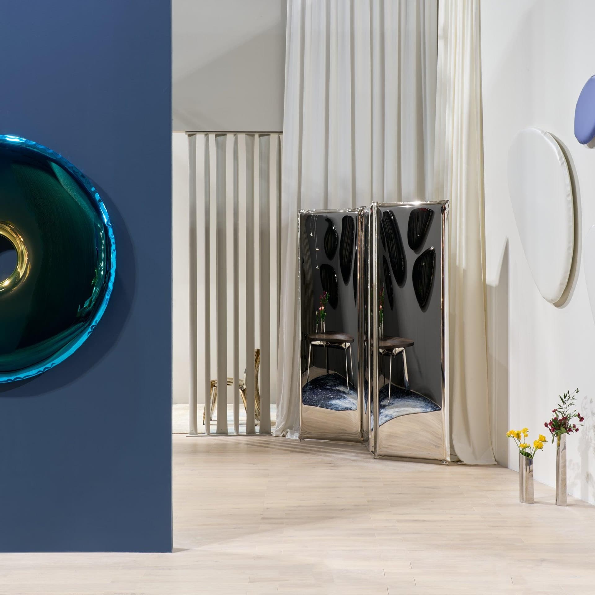 TAFLA O wall mirror blue O4, Zieta Studio - 117171