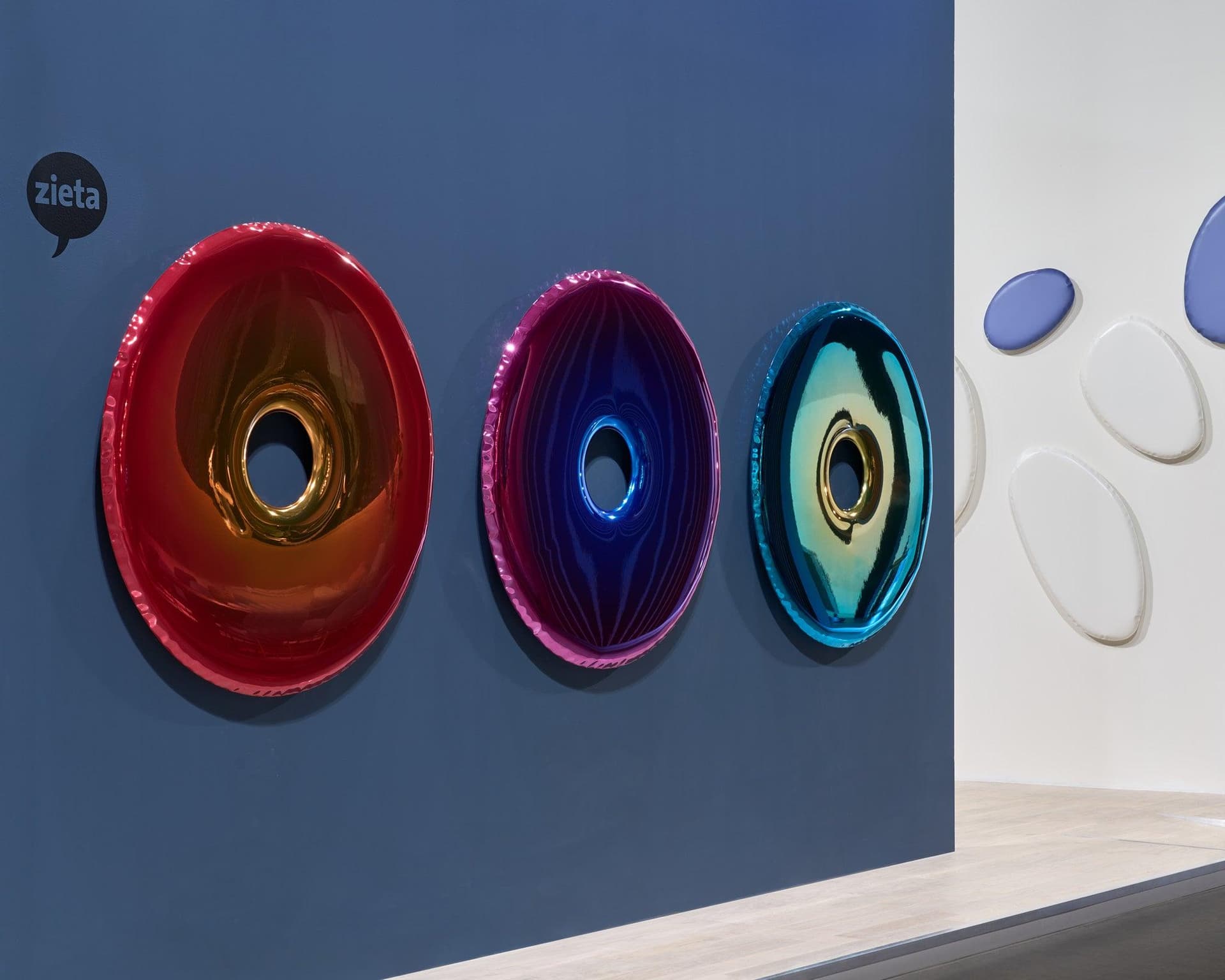 TAFLA O wall mirror blue O4, Zieta Studio - 117175