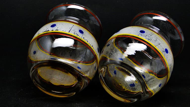 para wazonów, pop art, szkło, Huta Hortensja, Polska, lata 60. - 112646