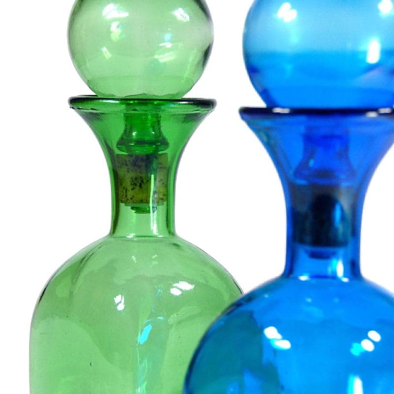 Kolorowe karafki ze szkła, Empoli, Włochy, lata 60. - 8197