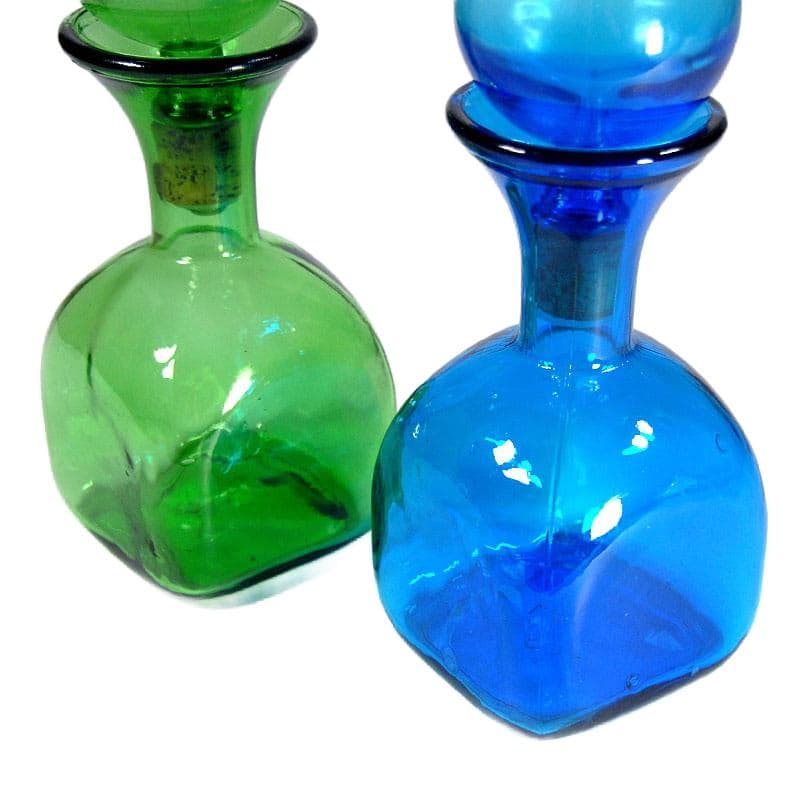 Kolorowe karafki ze szkła, Empoli, Włochy, lata 60. - 8200