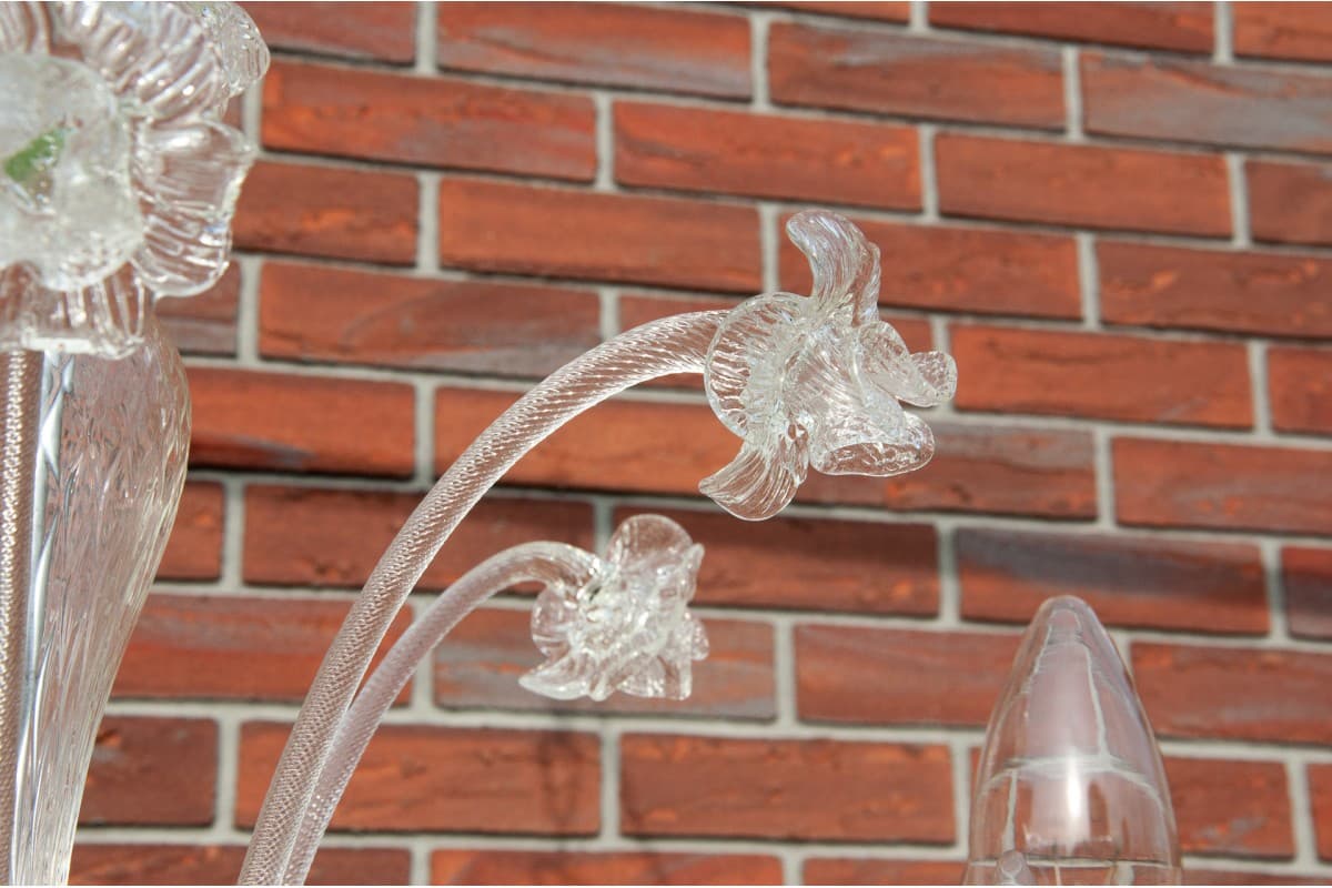 Przezroczysty żyrandol, Murano, Włochy, lata 2000. - 60414