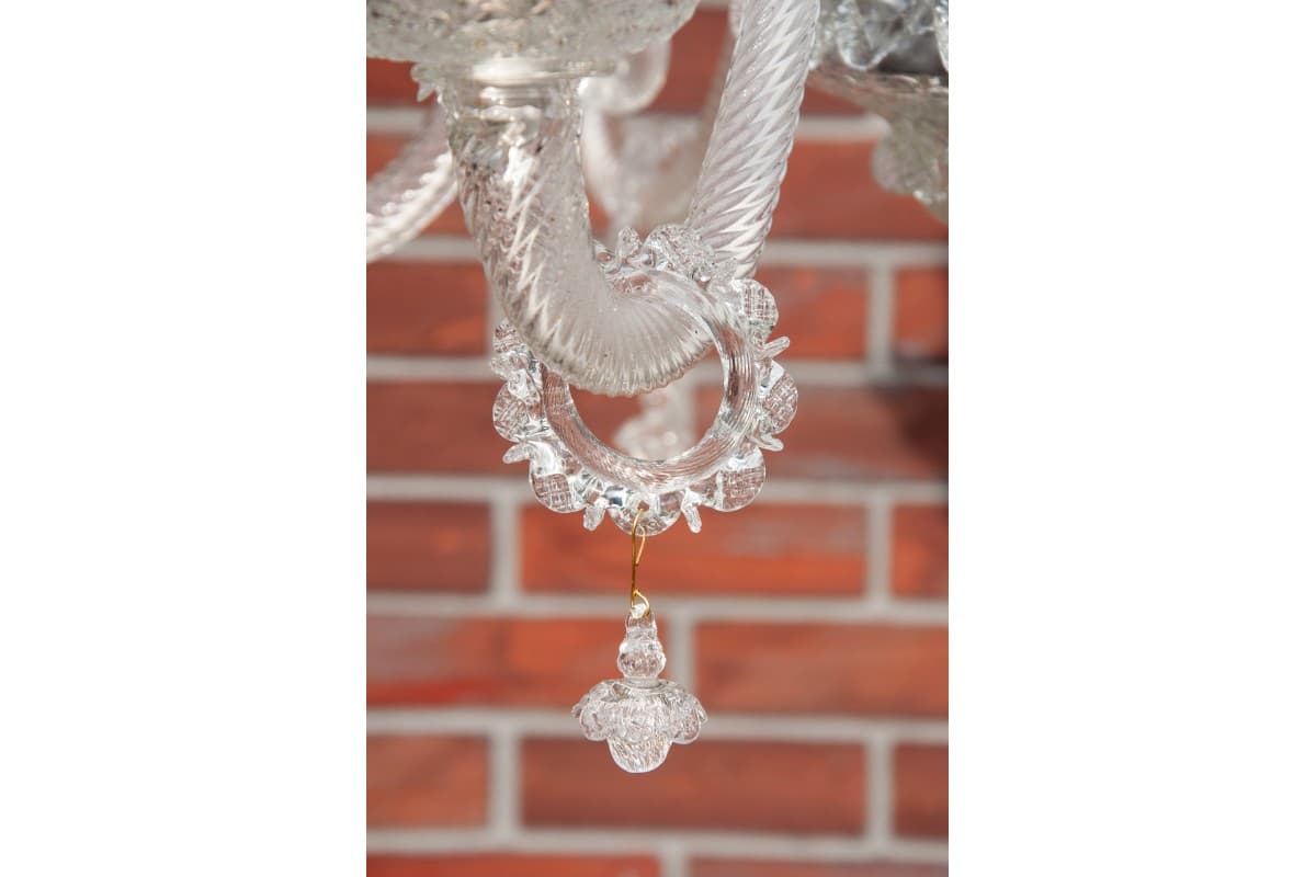 Przezroczysty żyrandol, Murano, Włochy, lata 2000. - 60418