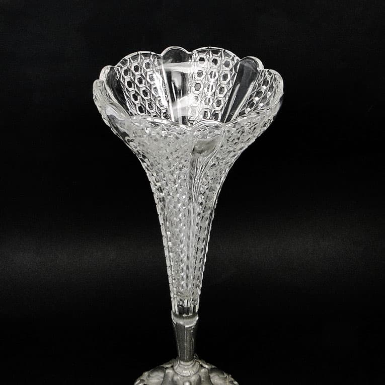 Wazon Art Nouveau, szkło prasowane cyna, Francja, początek XX w. - 112820