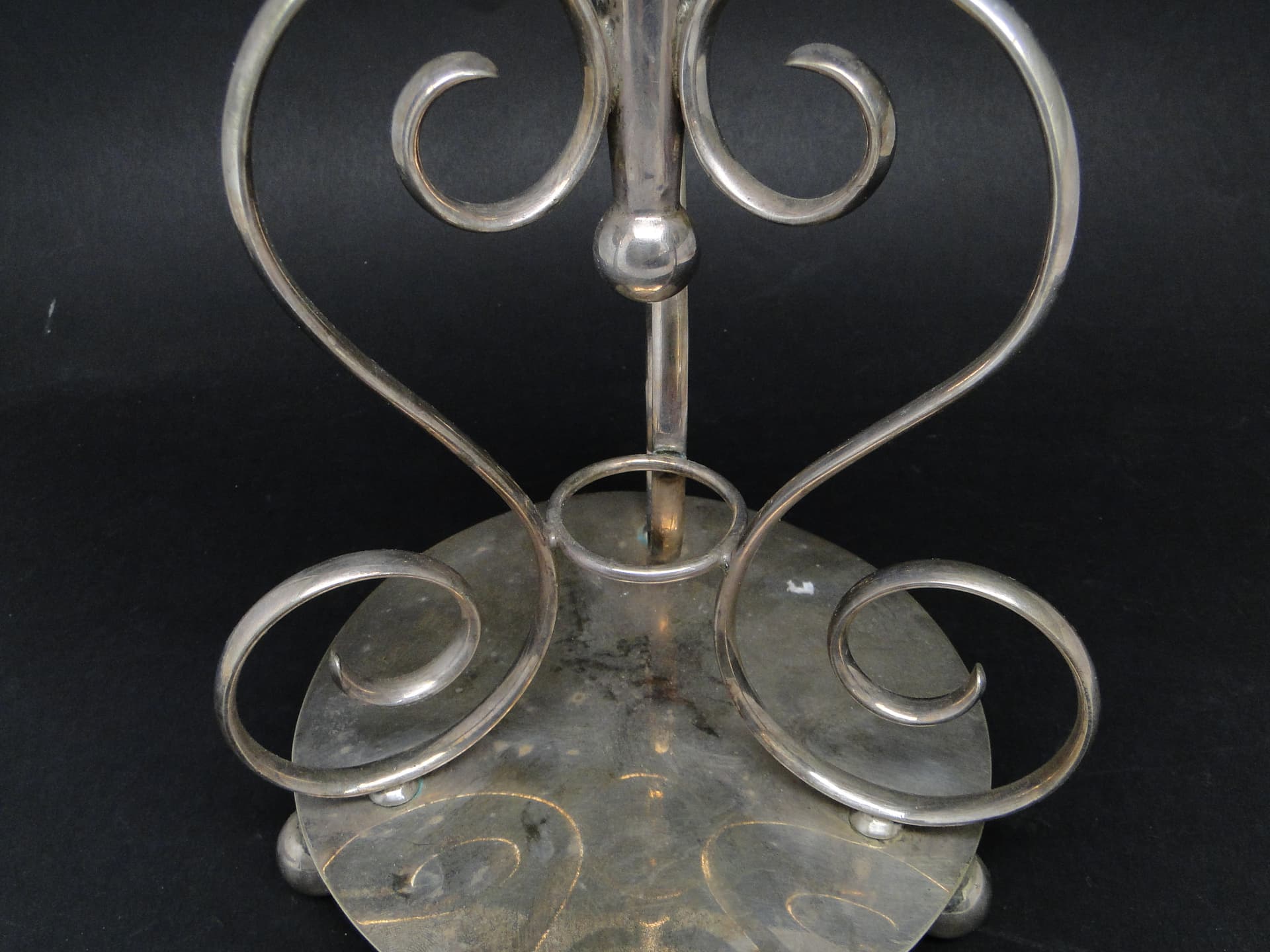 Wazon trumpet, Art Nouveau, szkło prasowane mosiądz srebrzony, Wielka Brytania, początek XX wieku - 112852