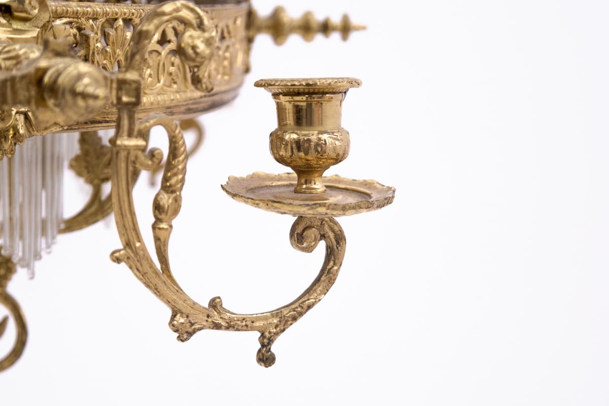 Brass Chandelier, Classic Style, 1940s - 78326