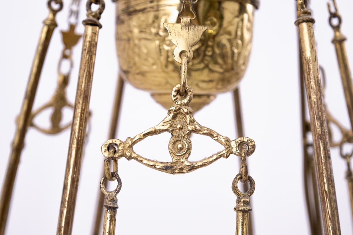 Brass Chandelier, Classic Style, 1940s - 78318