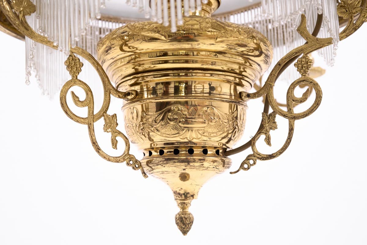 Brass Chandelier, Classic Style, 1940s - 78324