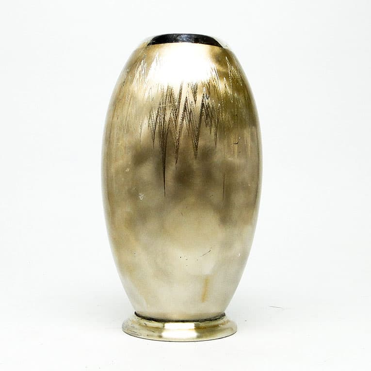 Wazon Ikora, Art Deco, mosiądz srebrzony, WMF, Niemcy, lata 30. - 112885