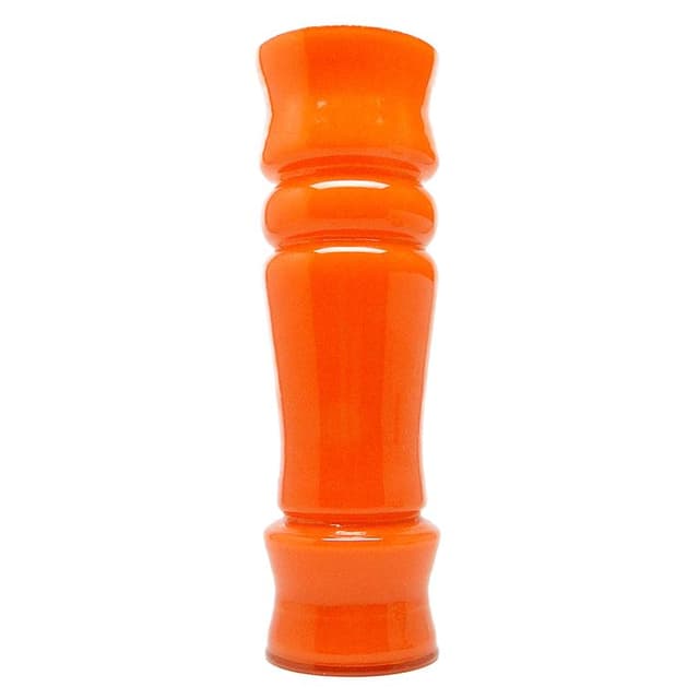 Wazon mid-century modern, szkło pomarańczowe, Huta Laura, Polska, lata 70. - WYMIARY