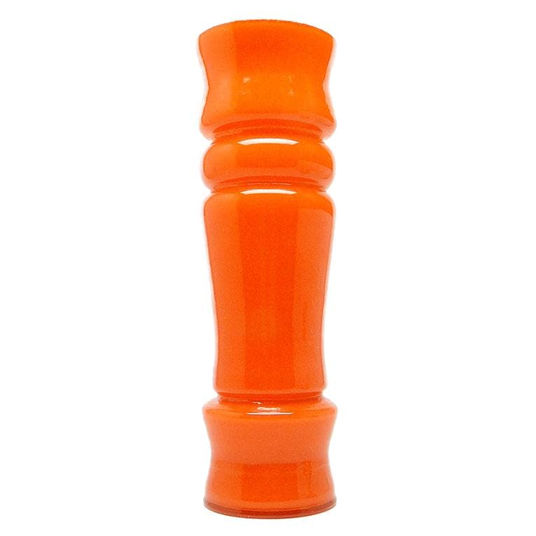 Wazon mid-century modern, szkło pomarańczowe, Huta Laura, Polska, lata 70.
