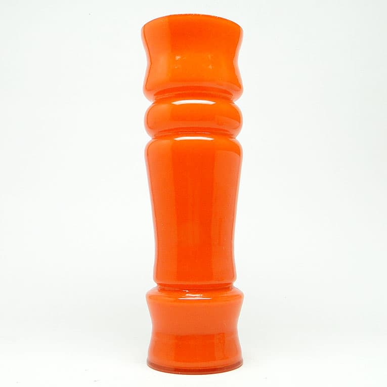 Wazon mid-century modern, szkło pomarańczowe, Huta Laura, Polska, lata 70. - 112976