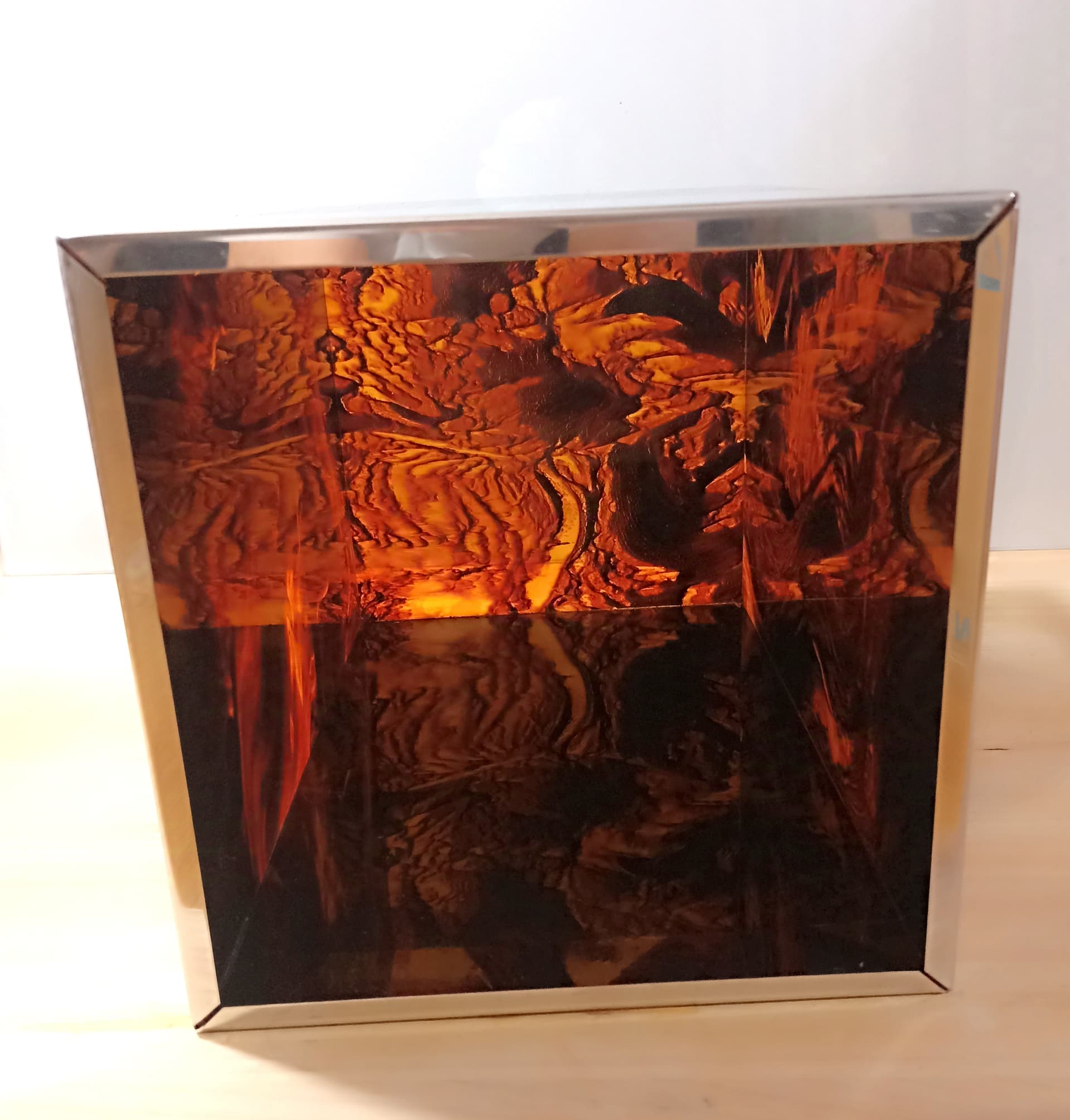 Box, tortoiseshell, brown acrylic, Italy, 1970s. - 112986