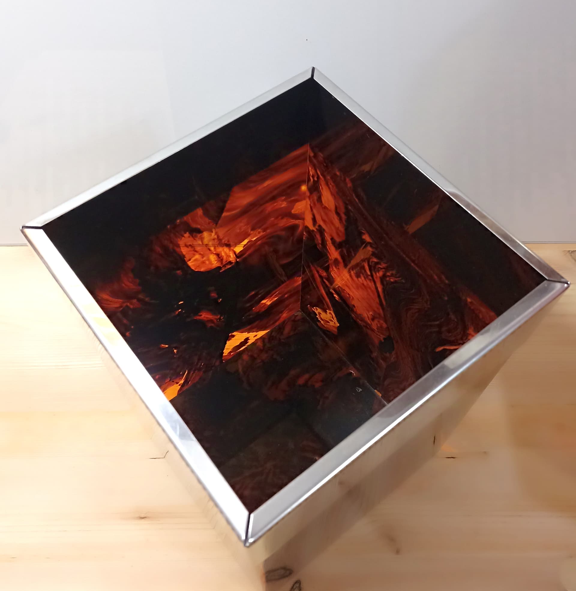 Box, tortoiseshell, brown acrylic, Italy, 1970s. - 112988