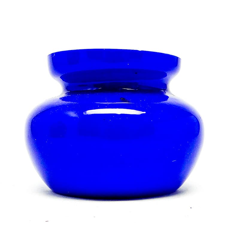 Wazon Postmodernizm, szkło niebieskie, Polska, lata 70. - 113075