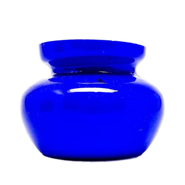 Wazon Postmodernizm, szkło niebieskie, Polska, lata 70. - WYMIARY