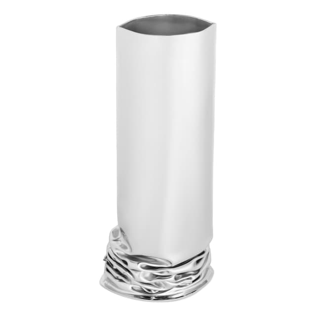 Wazon CRASH stalowy srebrny 30 cm, Zieta Studio - WYMIARY