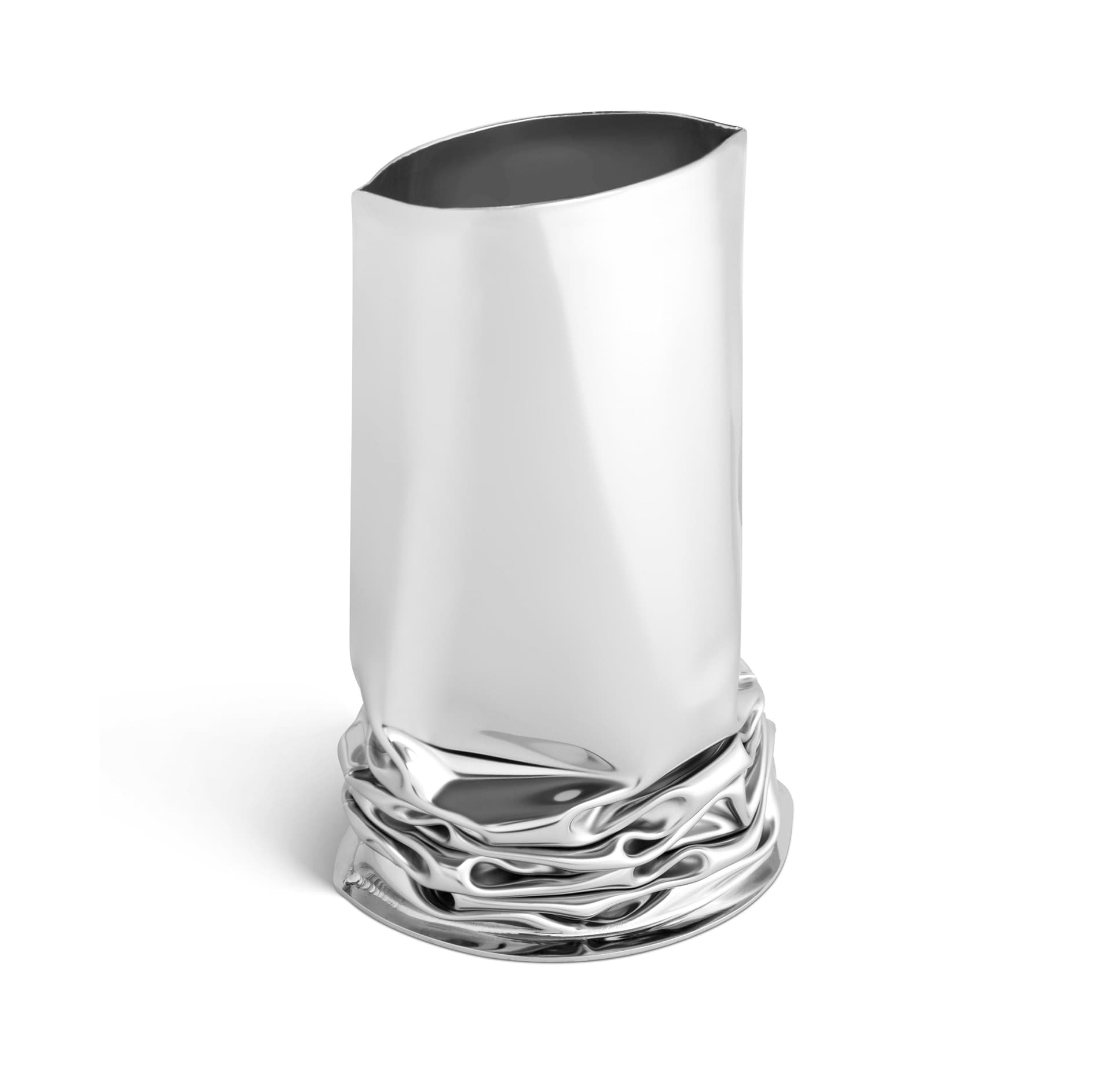 Wazon CRASH stalowy srebrny 30 cm, Zieta Studio - 114120