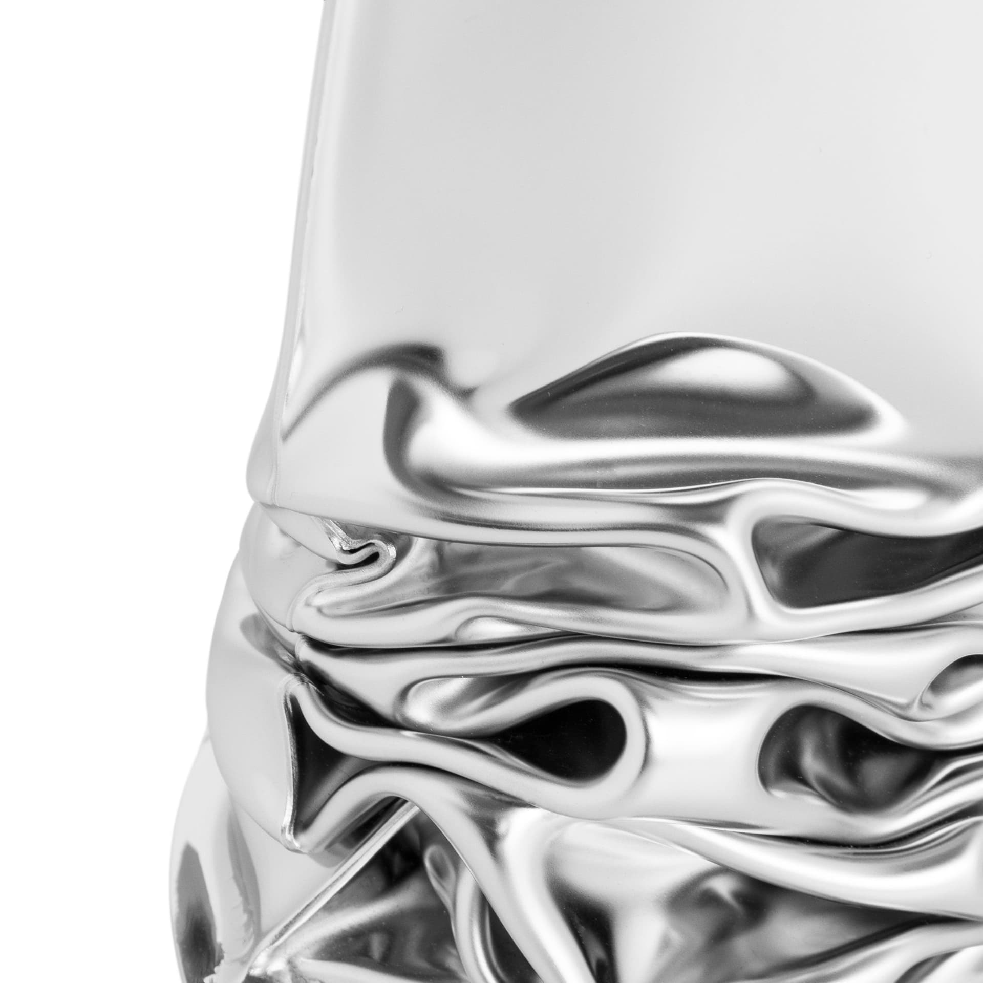 Wazon CRASH stalowy srebrny 25 cm, Zieta Studio - 116688