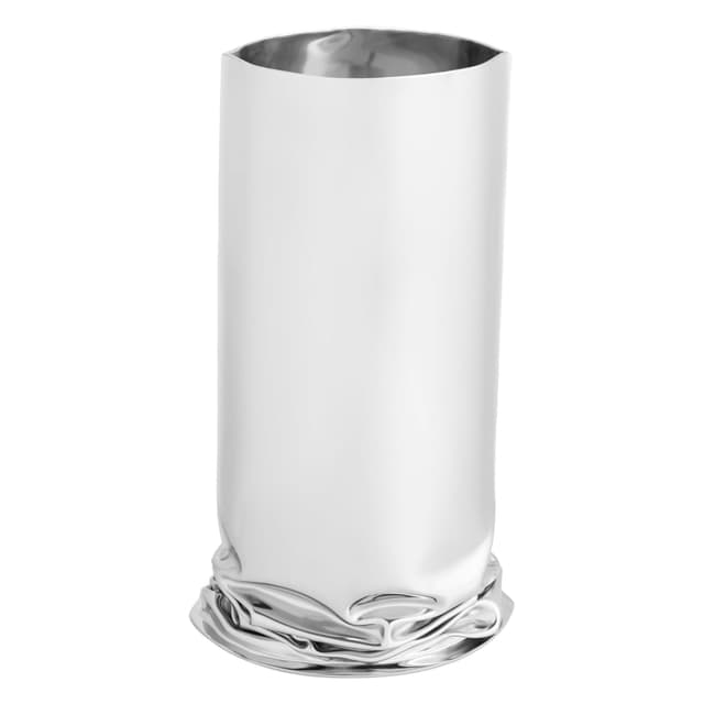 Wazon CRASH stalowy srebrny 25 cm, Zieta Studio - WYMIARY