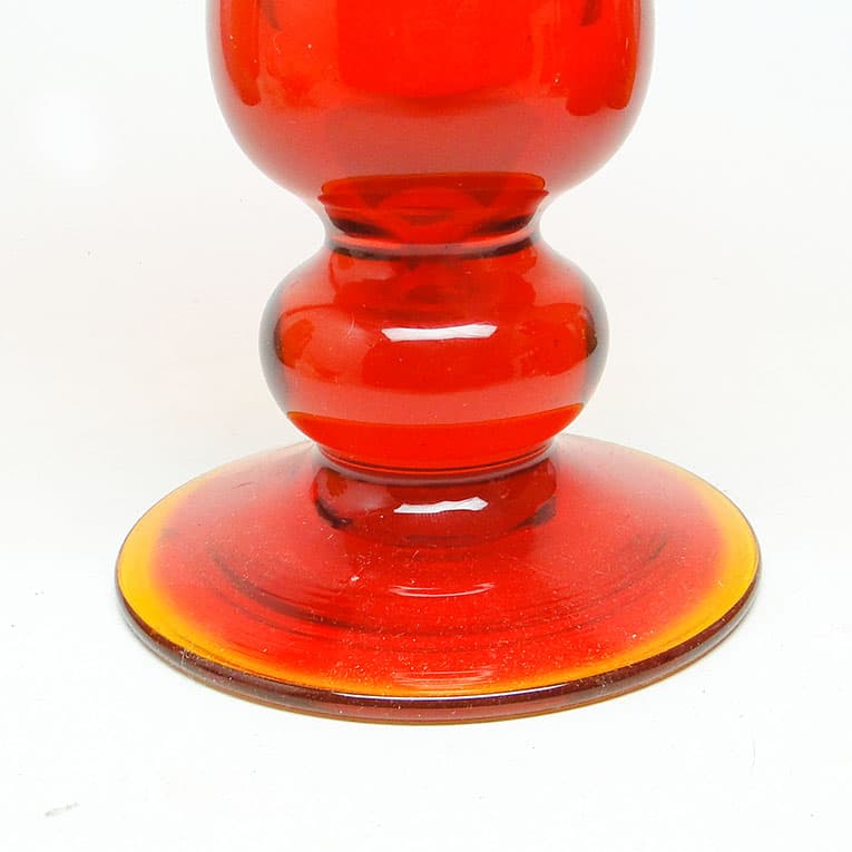 Wazon Modernizm, szkło pomarańczowe, proj. J. Słuczan-Orkusz, Polska, lata 70. - 113091