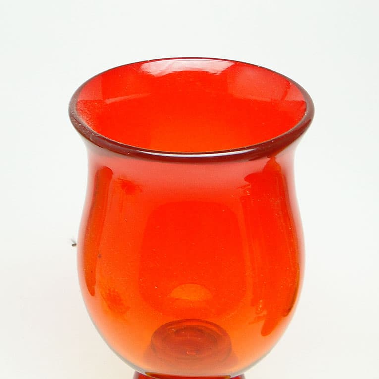 Wazon Modernizm, szkło pomarańczowe, proj. J. Słuczan-Orkusz, Polska, lata 70. - 113089