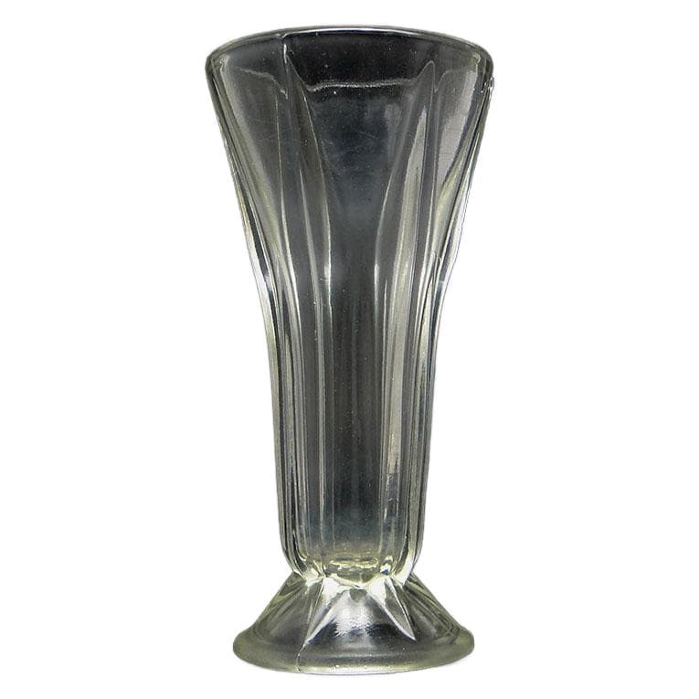 Wazon Art Deco, szkło przezroczyste, Polska, lata 50.
