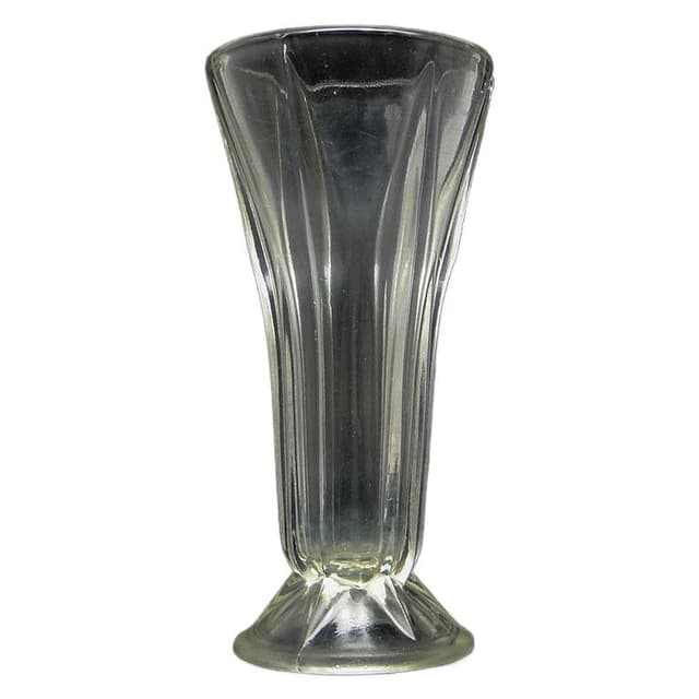 Wazon Art Deco, szkło przezroczyste, Polska, lata 50. - WYMIARY