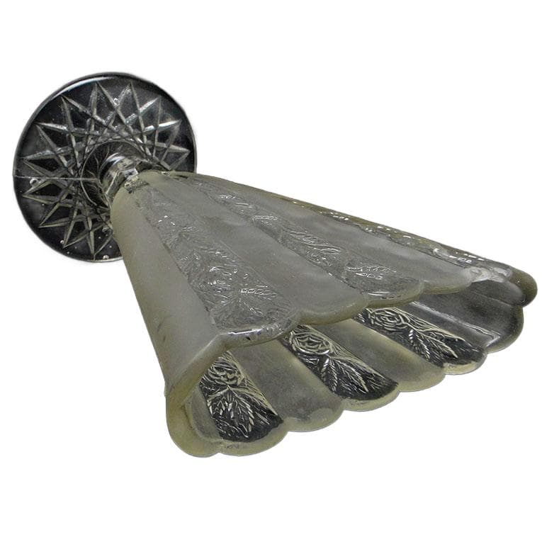 Serwetnik Art Deco, szkło prasowane, Huta Bolesław Morawski, Polska, lata 50.