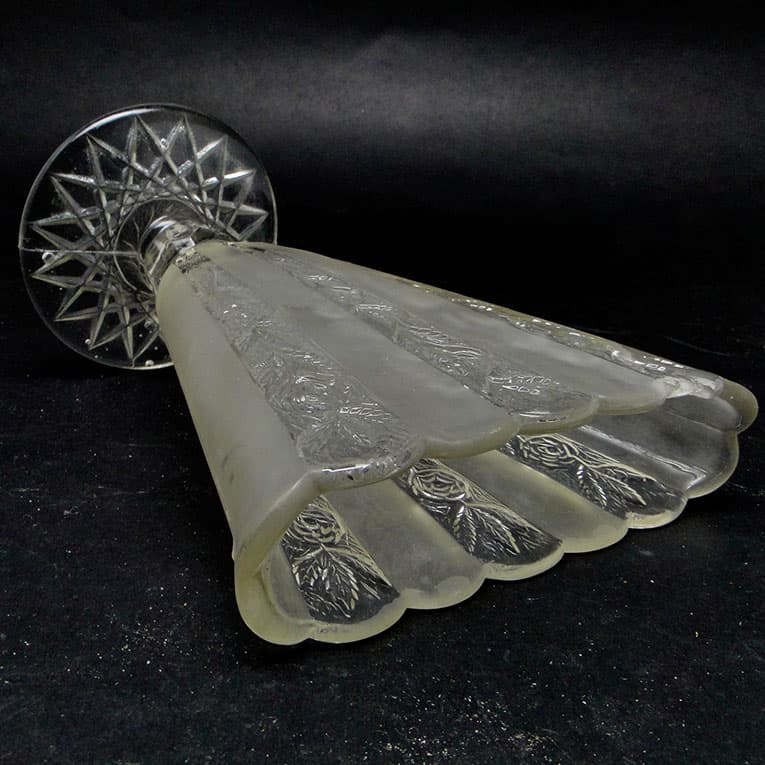 Serwetnik Art Deco, szkło prasowane, Huta Bolesław Morawski, Polska, lata 50. - 113164