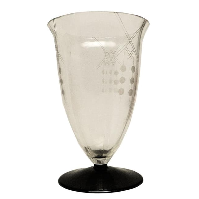 Wazon Art Deco, szkło, Huta Hortensja, Polska, lata 30. - WYMIARY