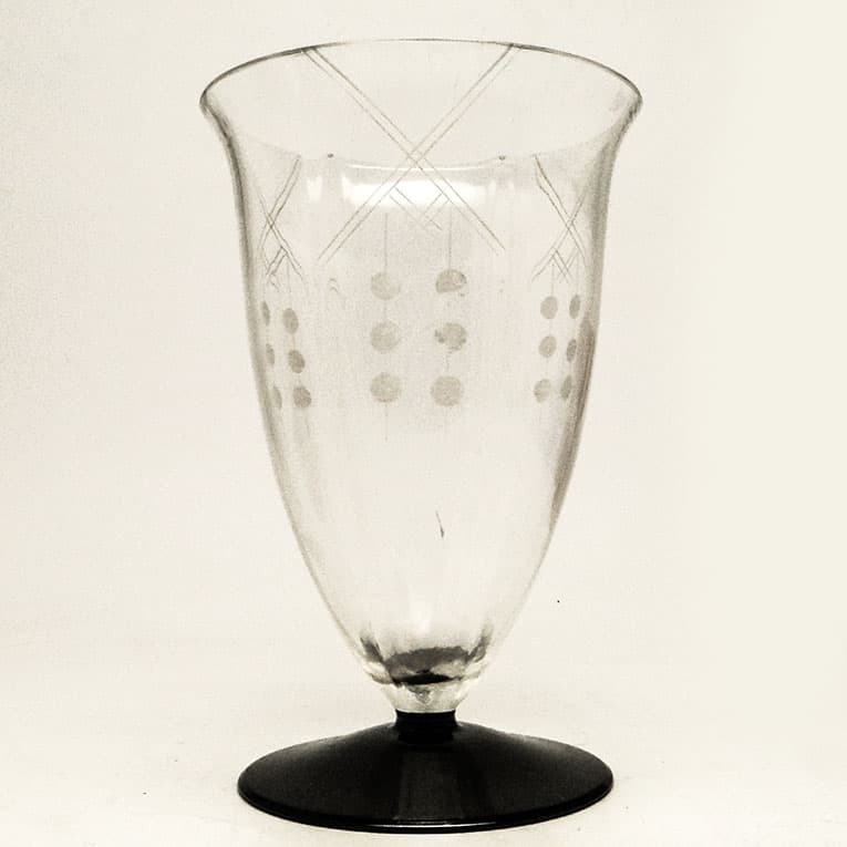 Wazon Art Deco, szkło, Huta Hortensja, Polska, lata 30. - 113225