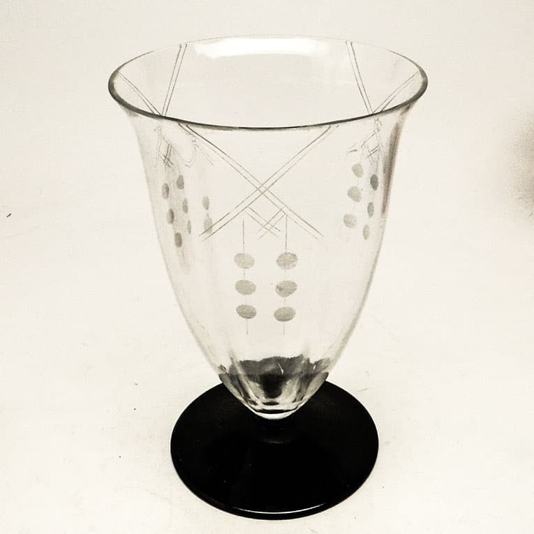 Wazon Art Deco, szkło, Huta Hortensja, Polska, lata 30. - 113226