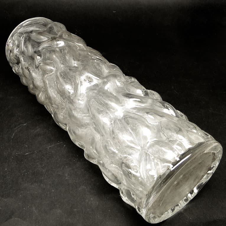 Wazon Mid-century modern, szkło transparentne, Polska, lata 70. - 113241