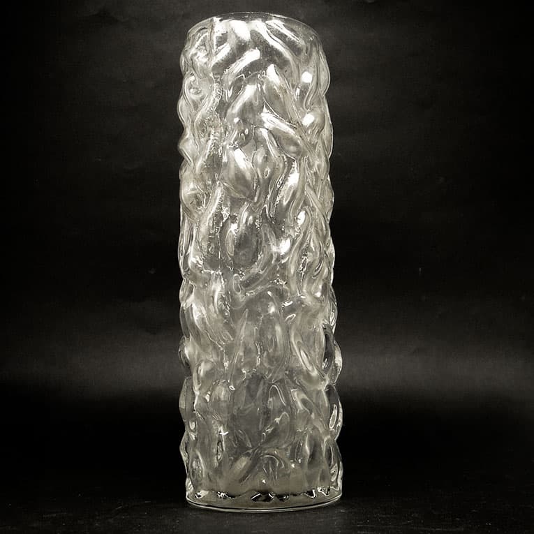 Wazon Mid-century modern, szkło transparentne, Polska, lata 70. - 113235