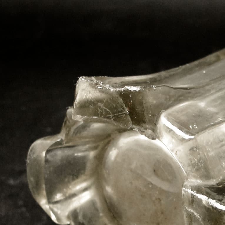 Wazon, mid-century modern, szkło prasowane rozalinowe, Polska, lata 50. - 113254